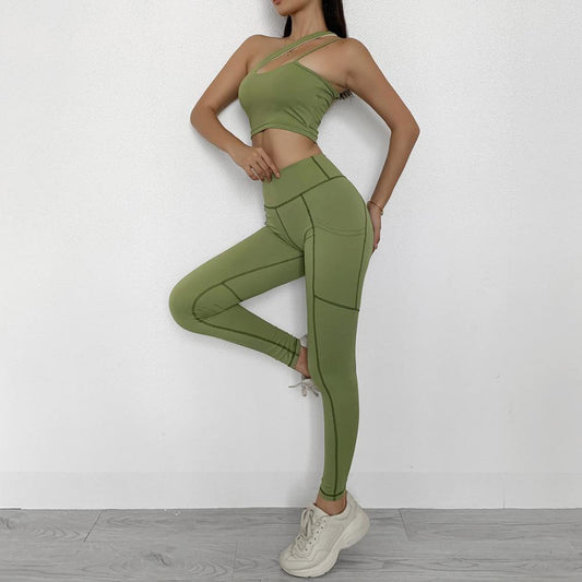 Sportwear Women Yoga Sets Fitness Wear 2peice Suits High Waist Legging Top Bra Gym Running Clothing Outfit Sport Suit-0