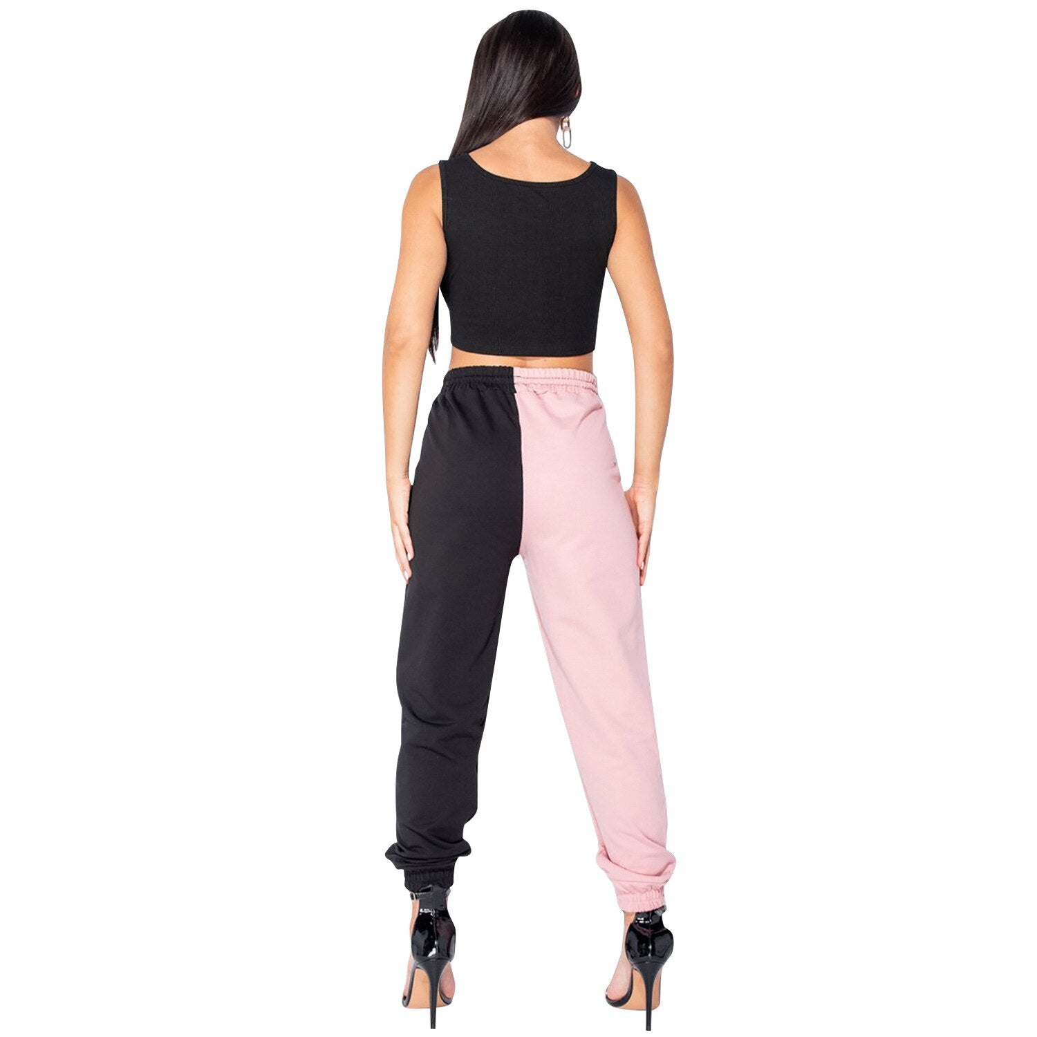 Autumn Patchwork Sports Wear For Women Gym Pencil Leggings Pants Fashion Running Fitness Energy Jogging Trousers Tracksuit-3